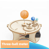 Wood Solar System Globe Earth Sun Moon Model Kids Toys Science Experiment