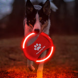 Dog Flying Discs Light Glowing LED LuminousTrainning Interactive Toys Game